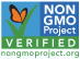 Logo of the Non-GMO Project on a green background